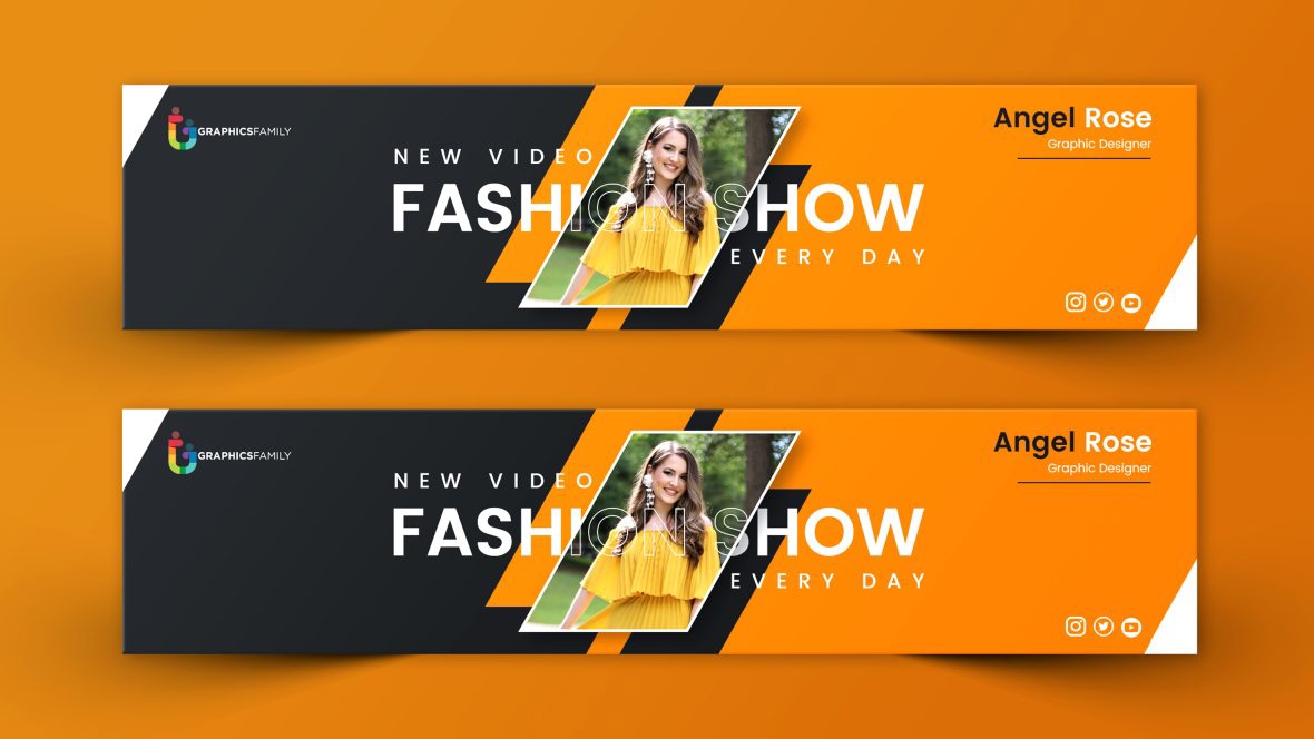 فایل کانال یوتیوب نمایش مد، طراحی هنری - Fashion Show YouTube Channel Art Design