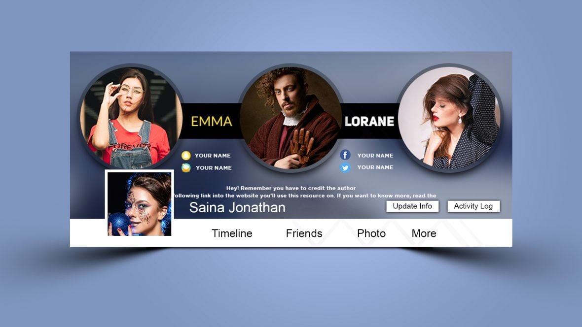 فایل الگوی جلد فیسبوک Fashionista - Fashionista Facebook Cover Template
