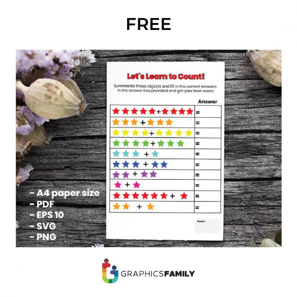 فایل الگوی یادگیری شمارش کلاس اول - First Grade Count Learning Template