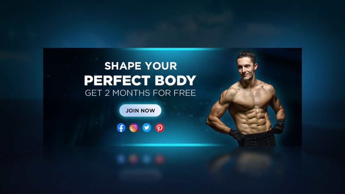 فایل الگوی طراحی بنر تبلیغاتی تناسب اندام - Fitness Advertising Banner Design Template
