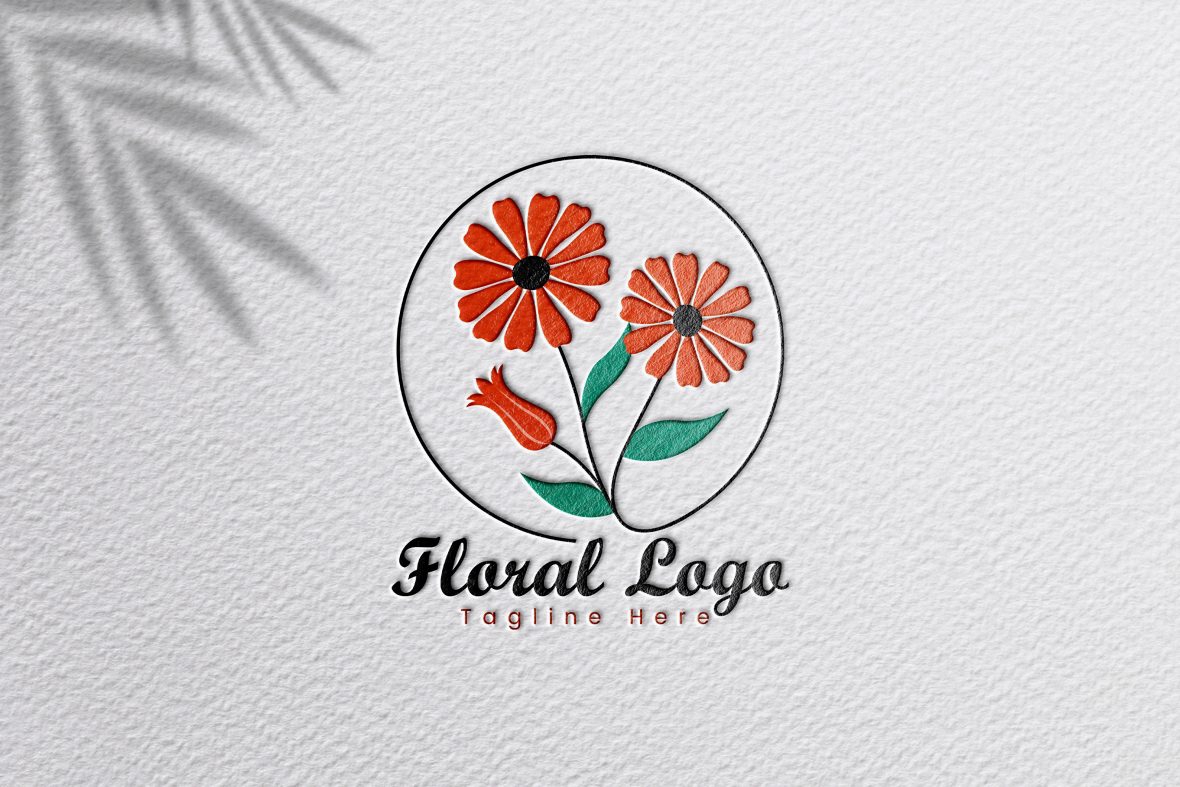 فایل طراحی لوگوی گلدار - Floral Logo Concept Design