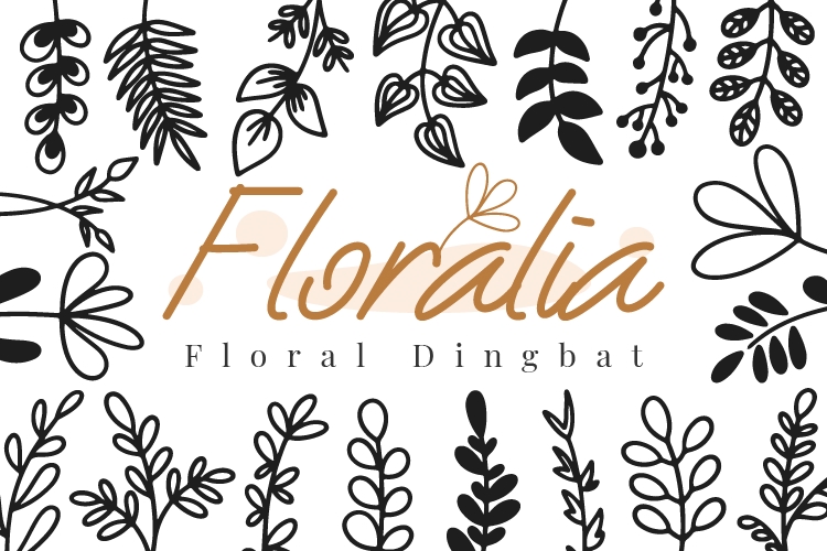 فایل فونت فلورالیا-گلدار دینگبات - Floralia-Floral Dingbat Font