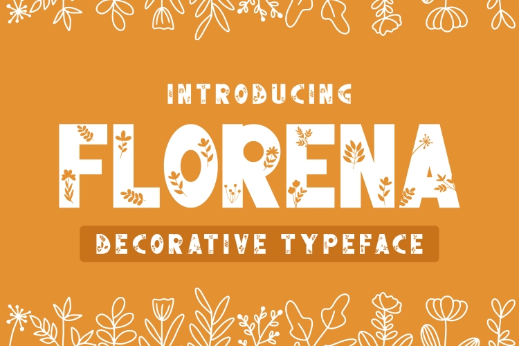 فایل فونت تزئینی فلورنا - Florena Decorative Font