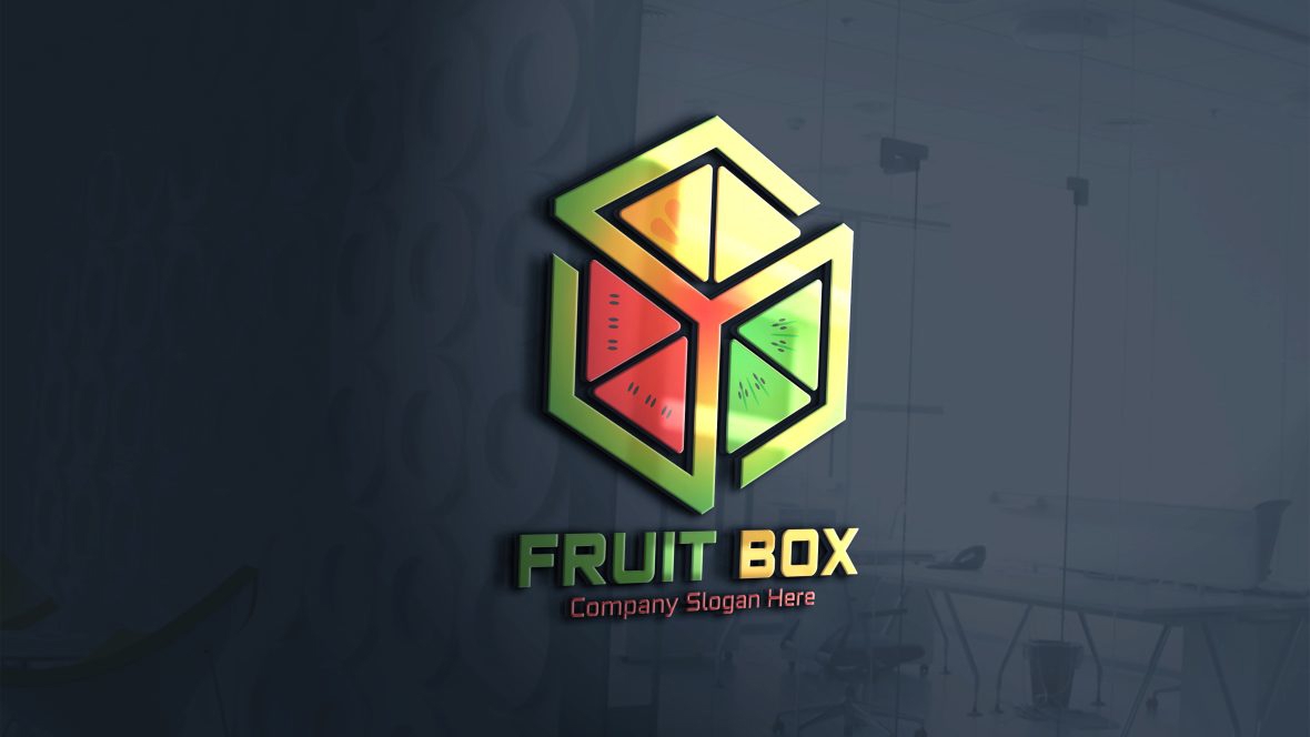 فایل قالب لوگو جعبه میوه - Fruit Box Logo Template