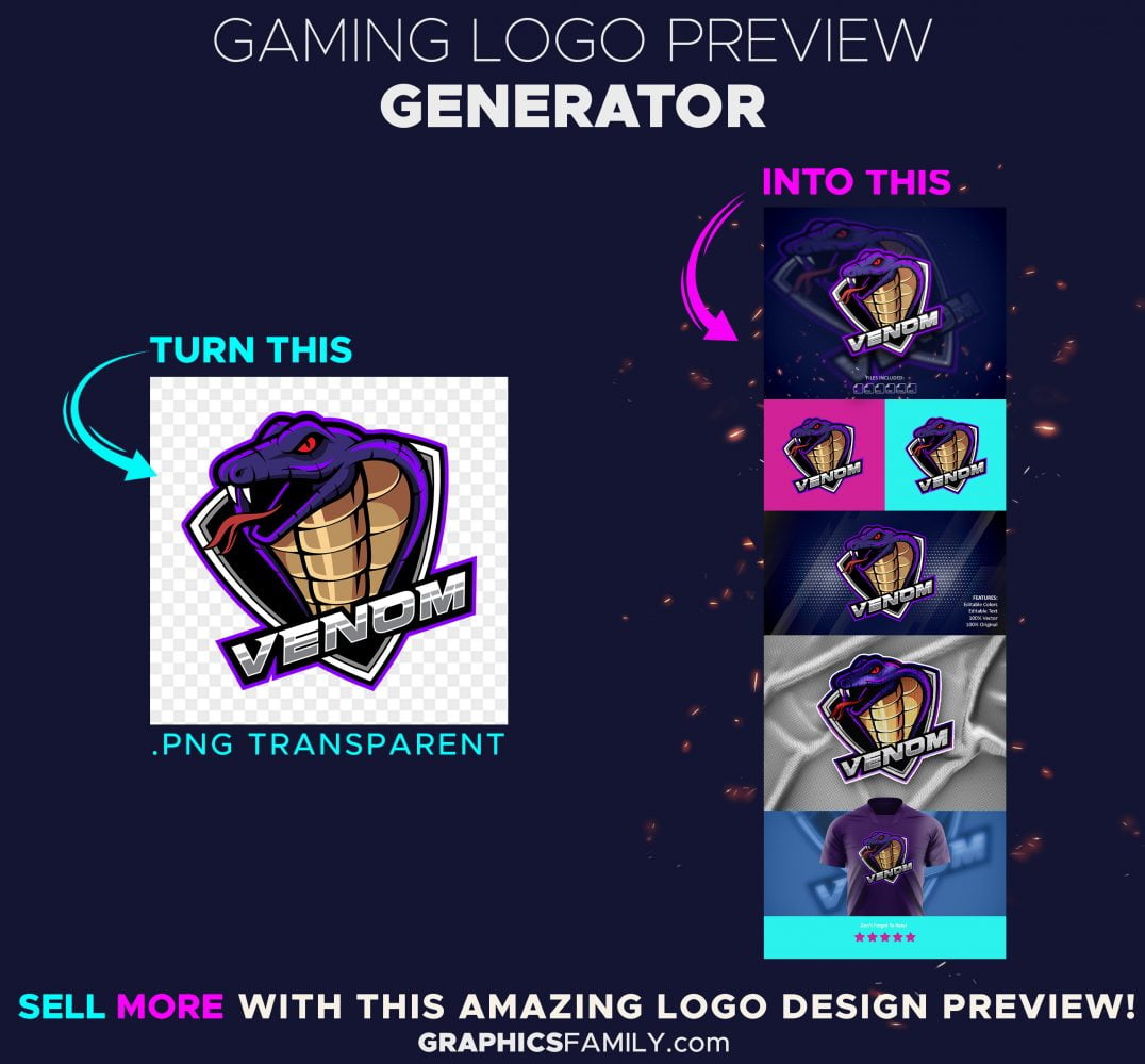 فایل ژنراتور پیش‌نمایش لوگوی بازی - Gaming Logo Preview Generator