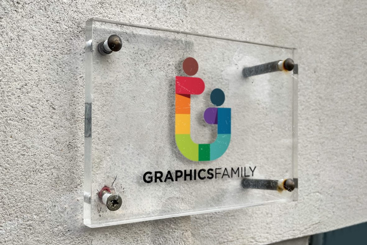 فایل موکاپ لوگو تخته شیشه‌ای - Glass Board Logo Mockup