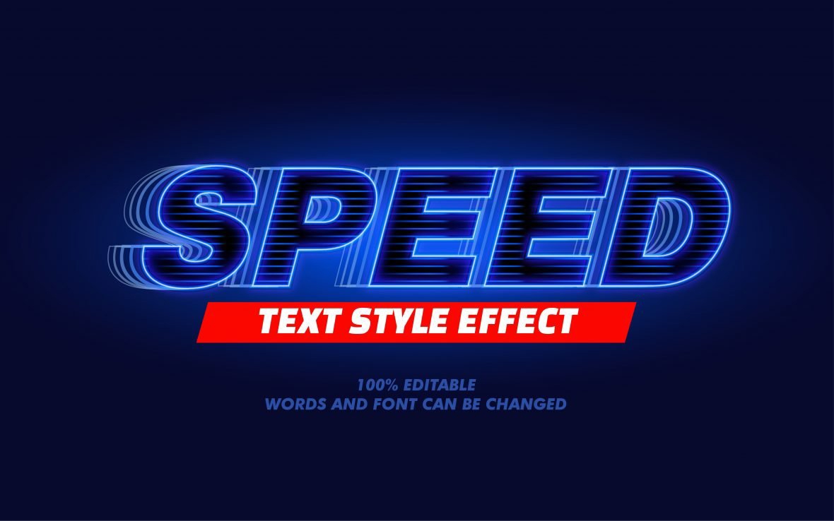 فایل افکت متن با خط آبی درخشان - Glowing Blue Line Text Effect
