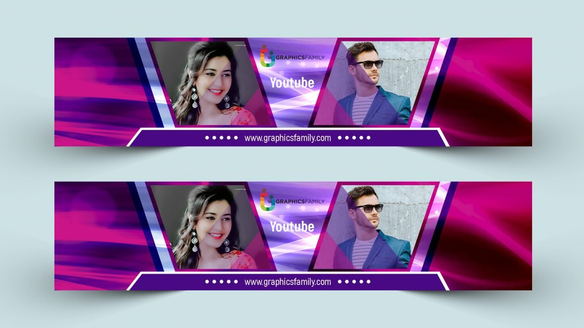 فایل قالب PSD هنری کانال یوتیوب زیبا - Gorgeous YouTube Channel Art PSD Template