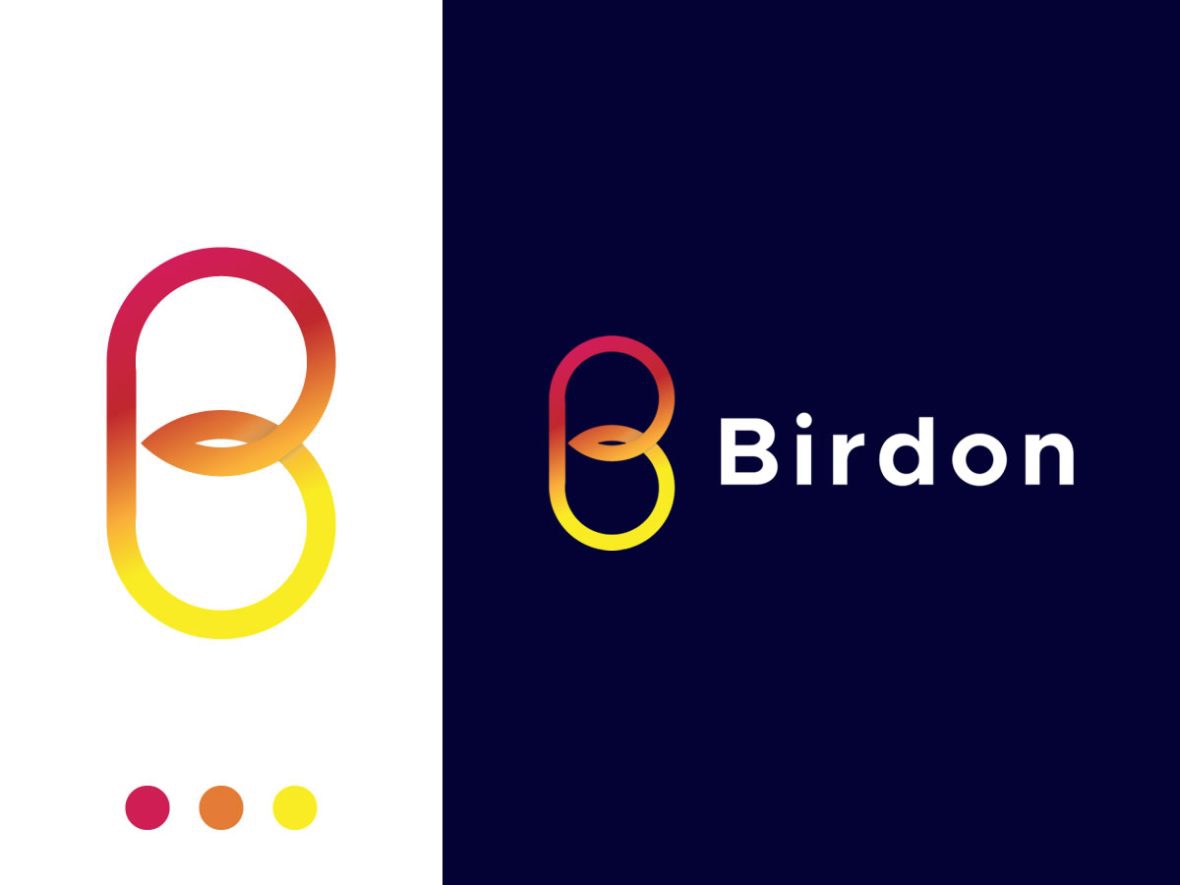 فایل الگوی لوگو با گرادیانت حرف B - Gradients Letter B Logo Template