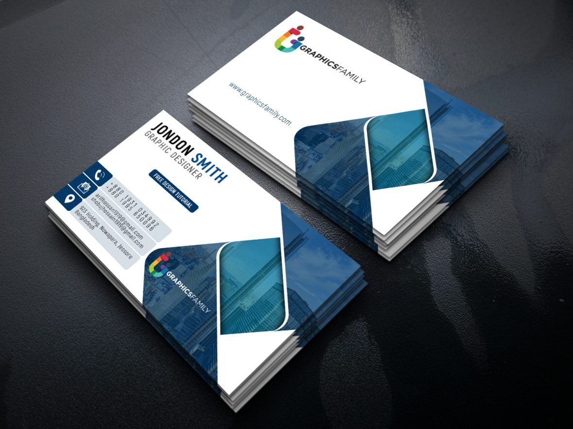 فایل الگوی طراحی کارت ویزیت حرفه ای گرافیست - Graphic Artist Professional Business Card Design Template