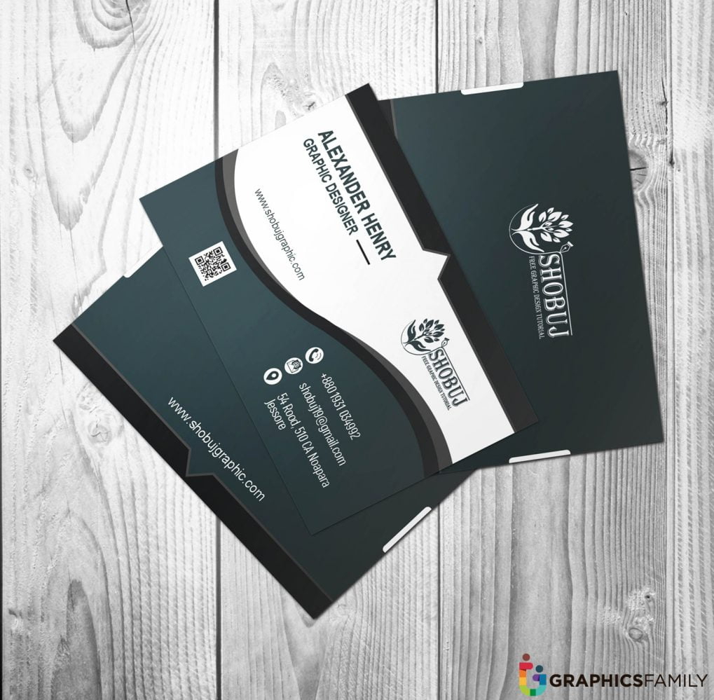 فایل طراحی کارت ویزیت طراح گرافیک، پشت و رو - Graphic Designer Business Card Design Front and Back
