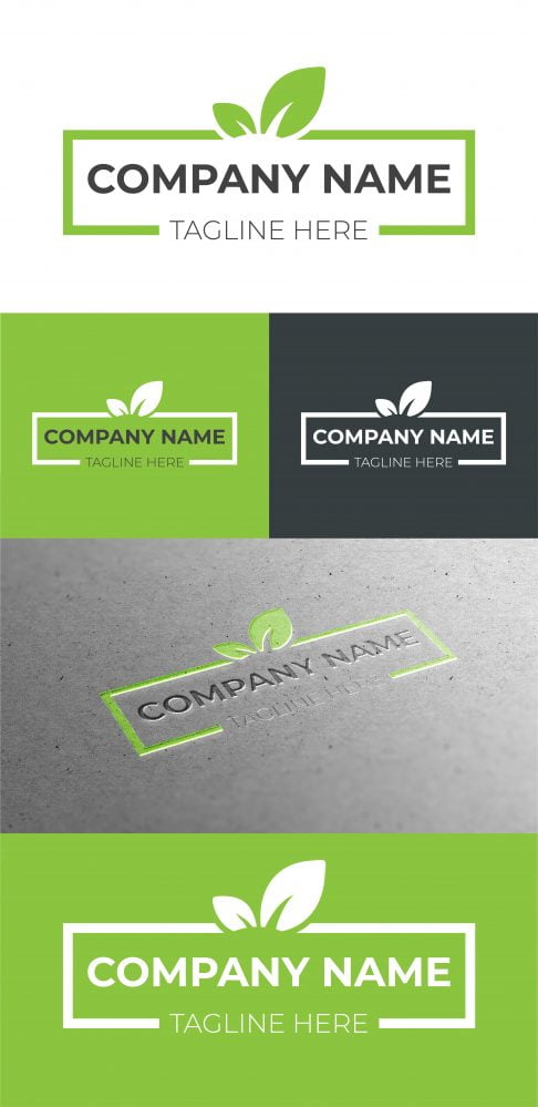 فایل وکتور لوگو سبز - Green Logo Design Vector