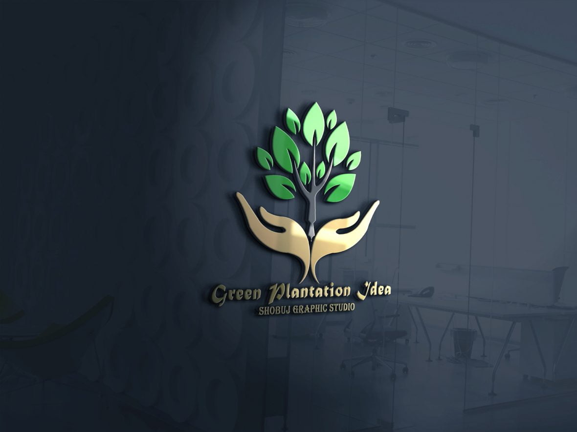 فایل ایده لوگوی گیاهان سبز - Green Plants Logo Idea