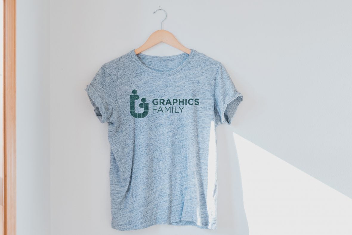 فایل موکاپ لوگو تی‌شرت خاکستری Haze - Haze Gray T-Shirt Logo Mockup