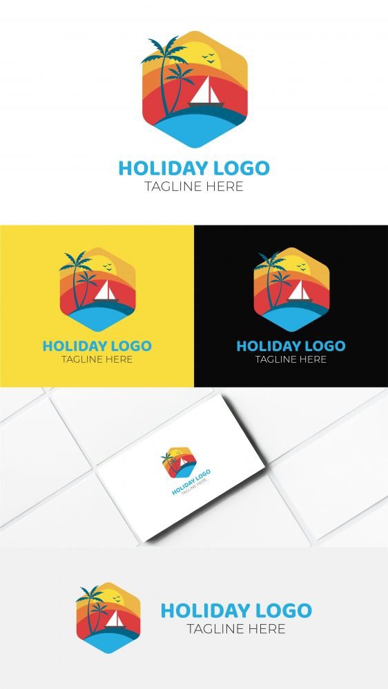 فایل طراحی لوگو تعطیلات - Holiday Logo Design