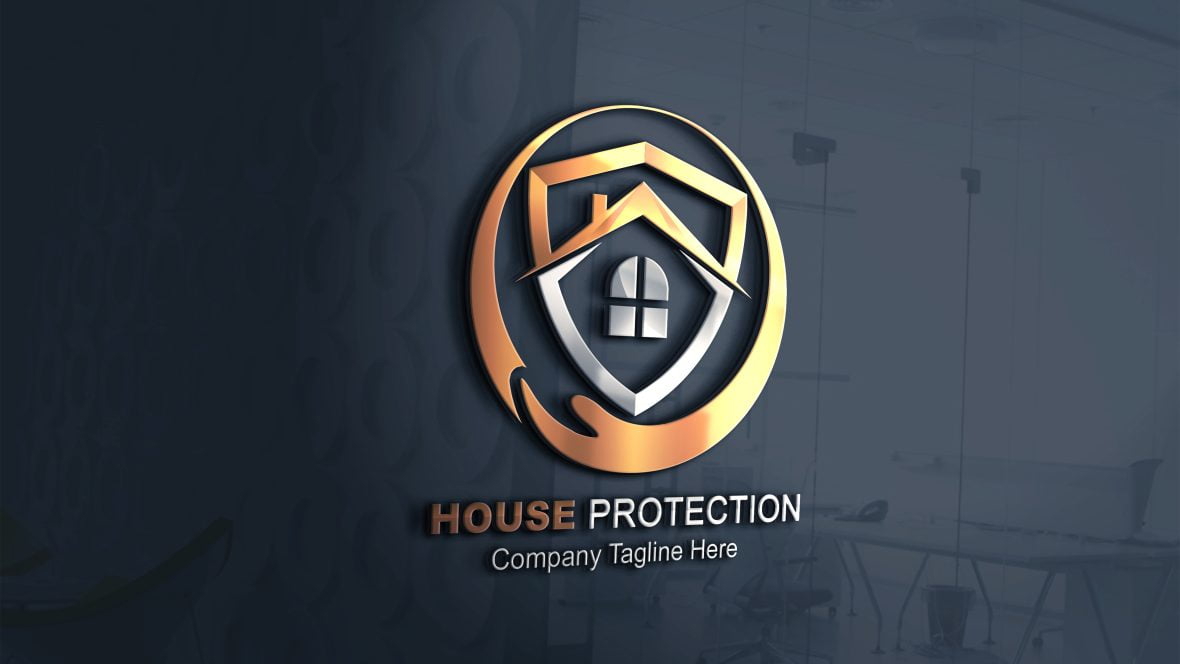 فایل قالب لوگو حفاظت از خانه - House Protection Logo Template
