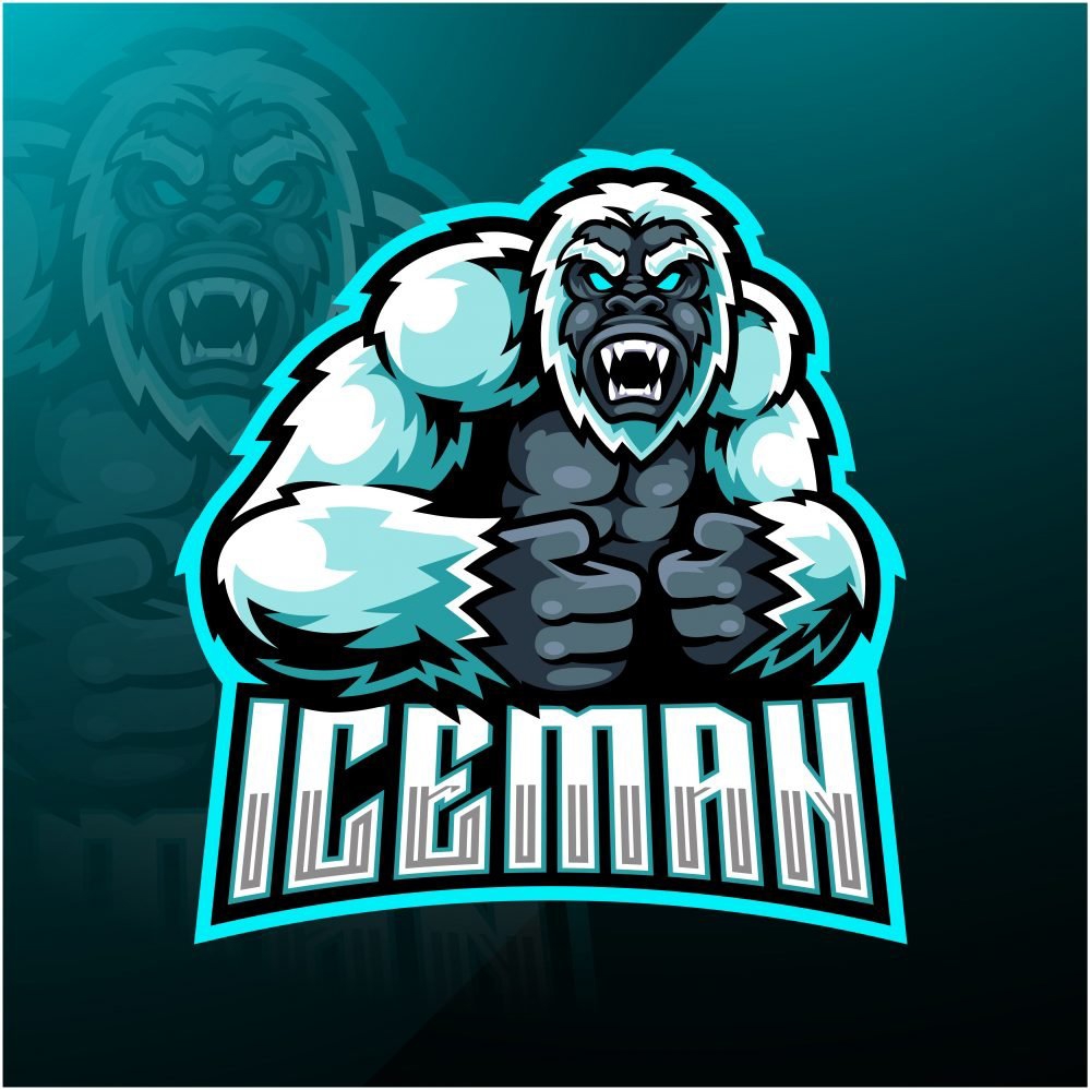 فایل لوگو طلسم مرد یخی - Iceman Mascot Logo