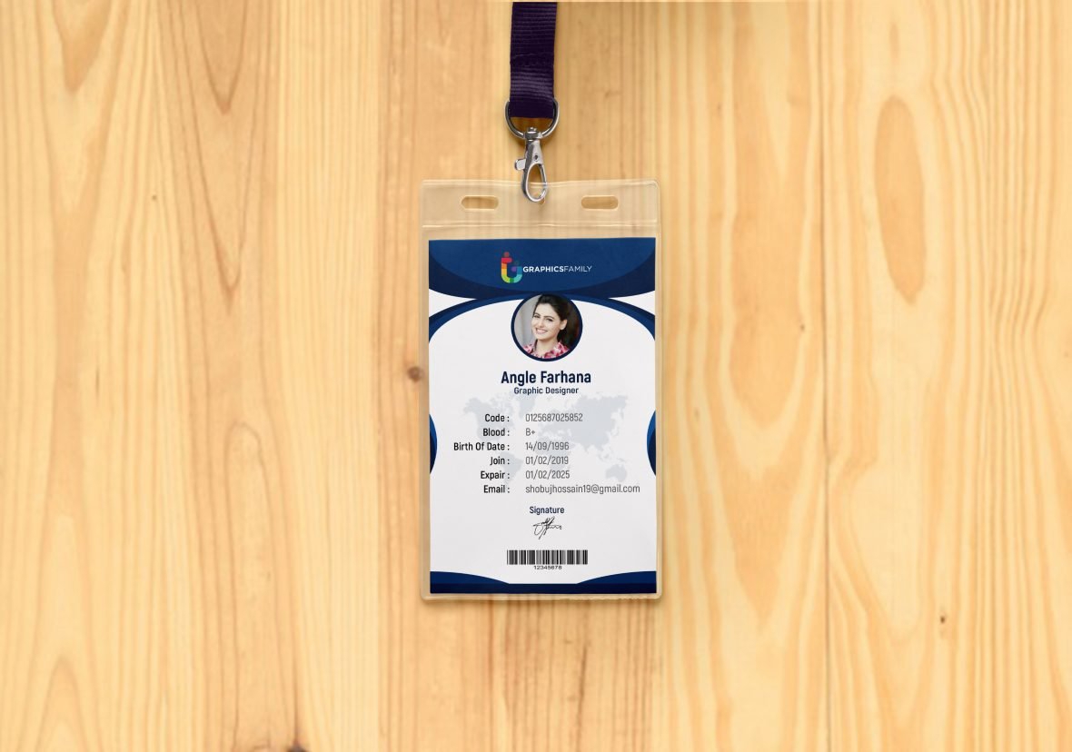 فایل طراحی کارت شناسایی با الگوی سبک انتزاعی - Id-card Design with Abstract Style Template