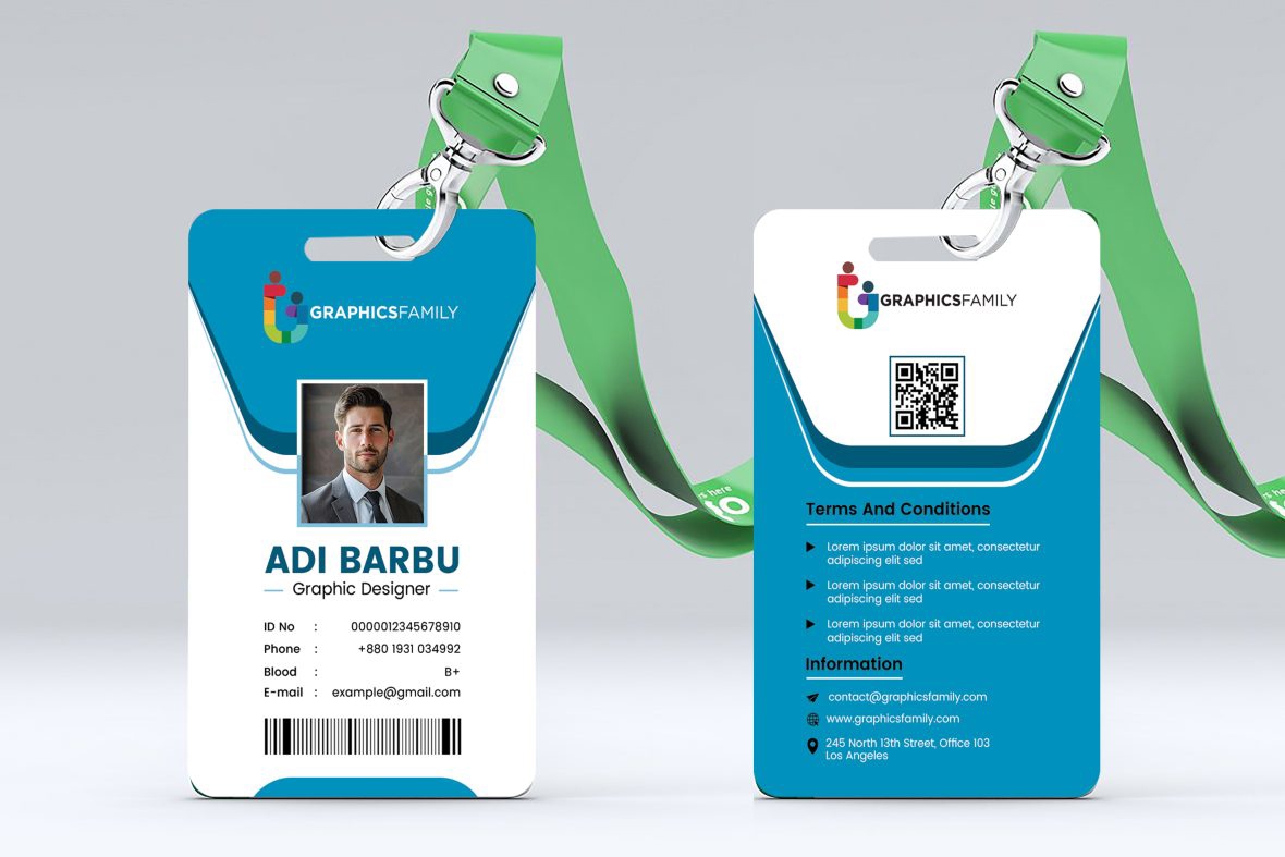 فایل الگوی طراحی کارت شناسایی - Identification Card Design Template
