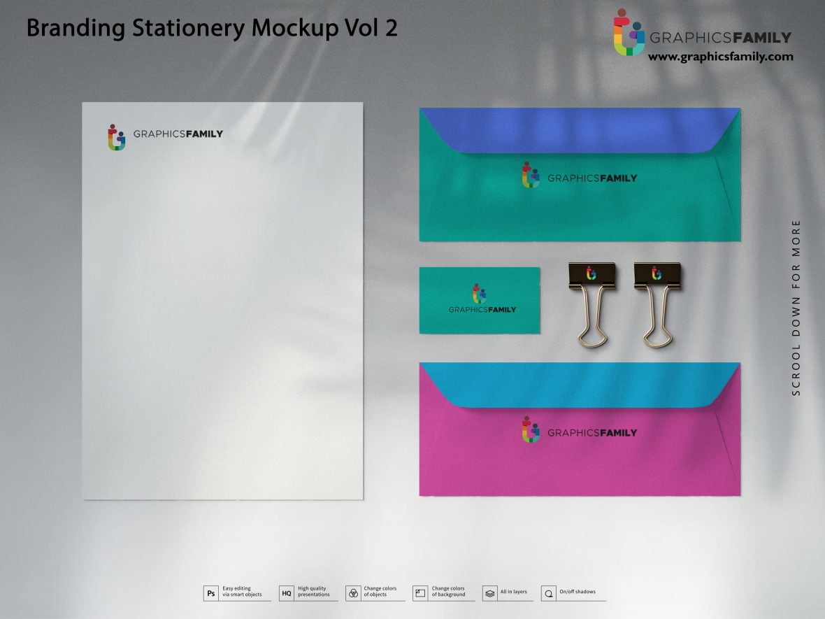 فایل موکاپ لوازم التحریر برندسازی چشمگیر - Impressive Branding Stationery Mockup
