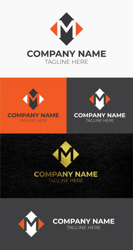 فایل دانلود طرح لوگوی حرف M - Initial M Letter logo Design download