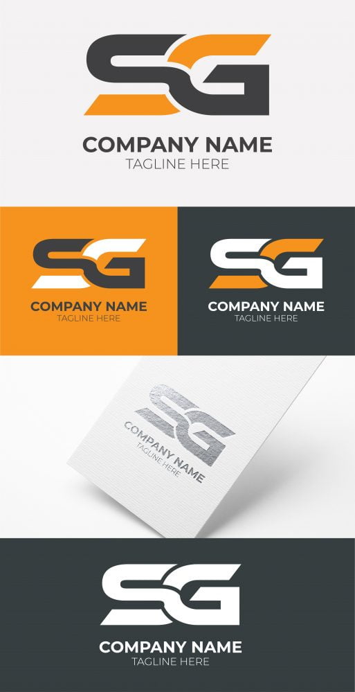 فایل دانلود لوگوی حرف SG اولیه - Initial SG Letter logo Download