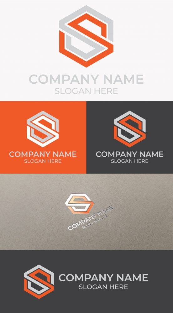 فایل دانلود وکتور لوگو حروف اول SS - Initial SS Letter logo Vector Download