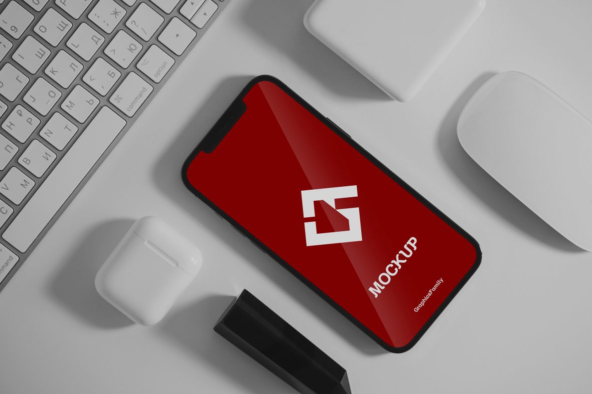 فایل ماکت طراحی رابط کاربری اپلیکیشن آیفون ۱۳ - iPhone 13 User Interface App Design Mockup