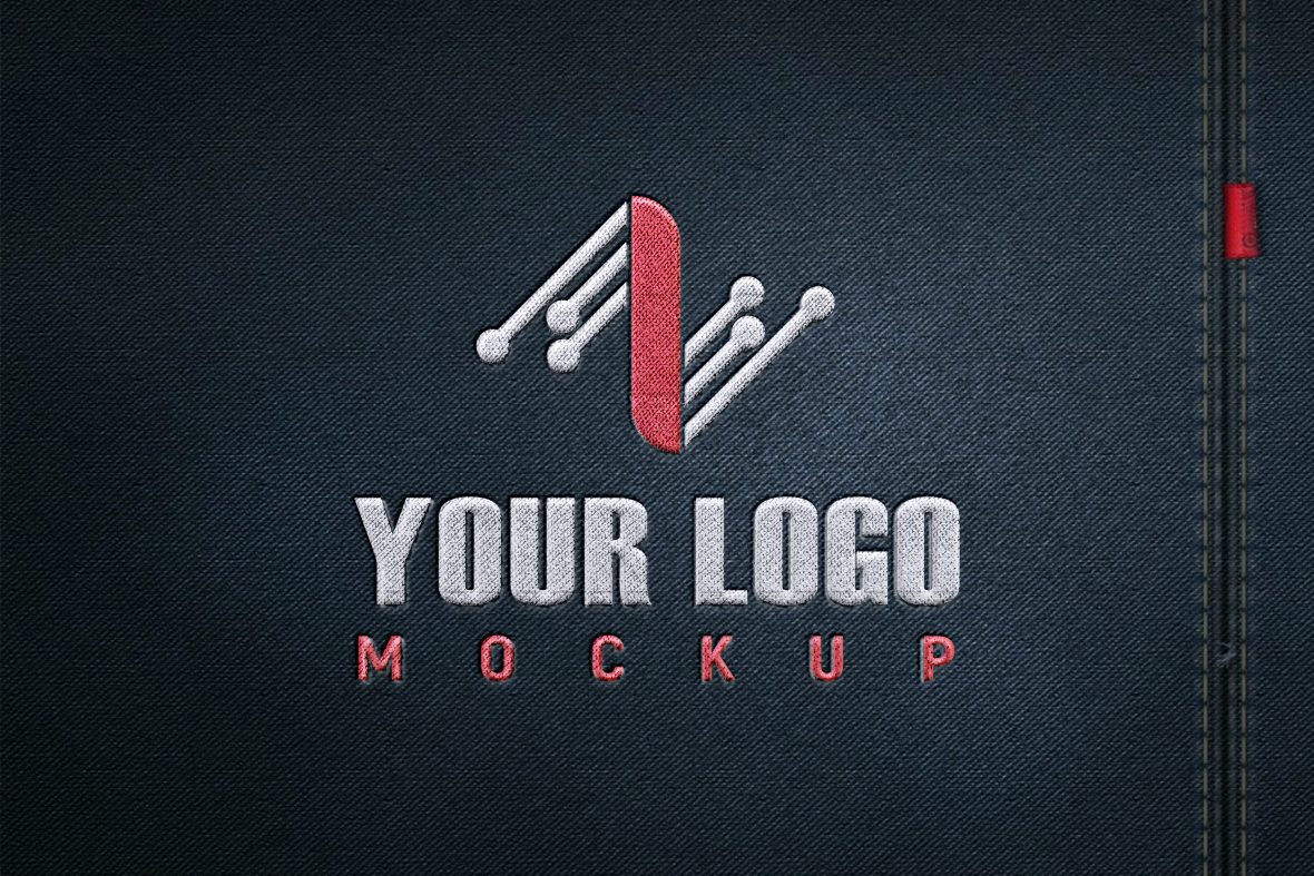 فایل موکاپ لوگو لباس جین - Jeans Clothing Logo Mockup