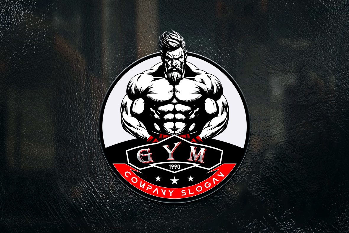 فایل تصویر وکتور لوگو باشگاه بدنسازی و پرورش اندام کینگ - King Bodybuilding and Gym Logo Vector Image