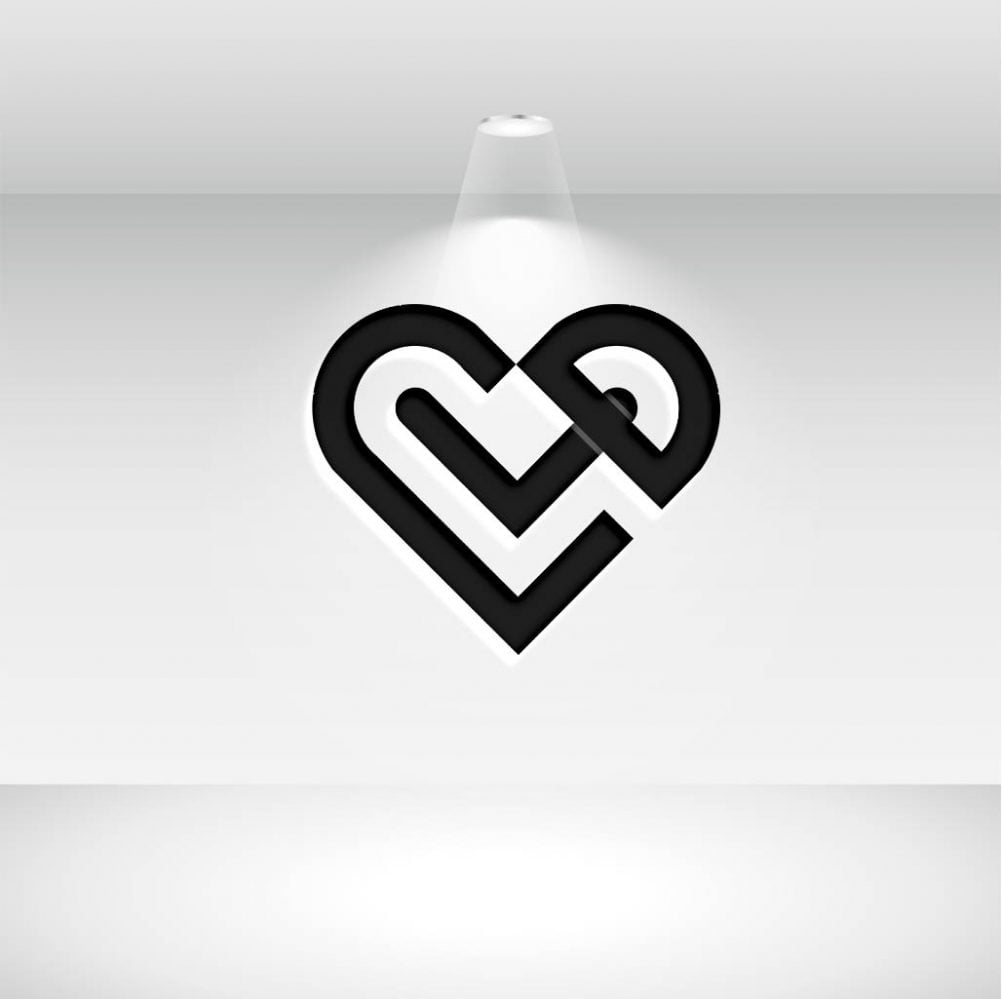 فایل مفهوم لوگوی L+D با تم عشق - L+D with Love logo concept