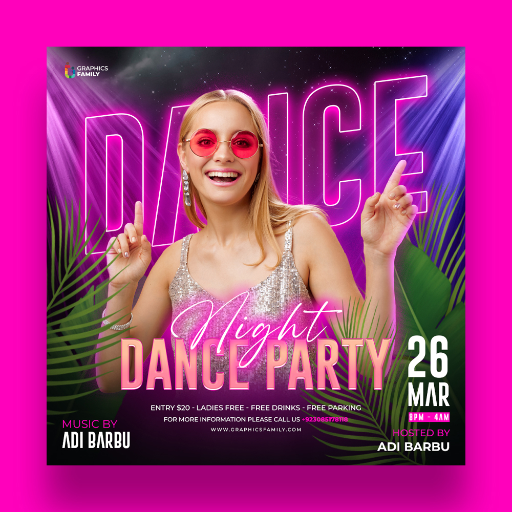 فایل بروشور مهمانی شبانه خانم‌ها - Ladies Night Party Flyer