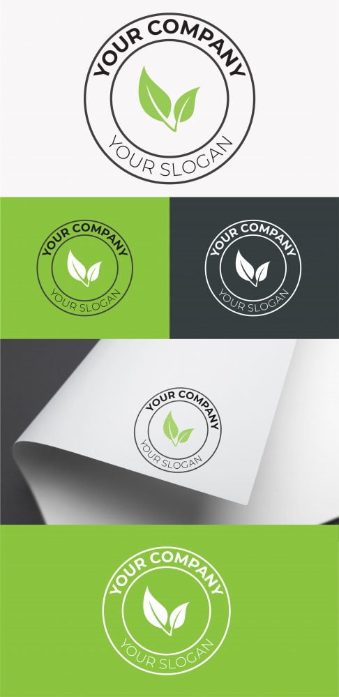 فایل وکتور لوگو درخت - Leaf Logo Vector