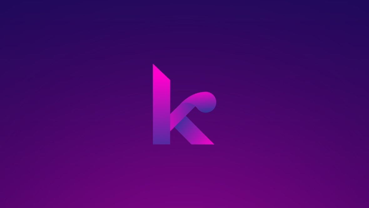 فایل طراحی لوگو گرادینت حرف K - Letter K Gradient Logo Design