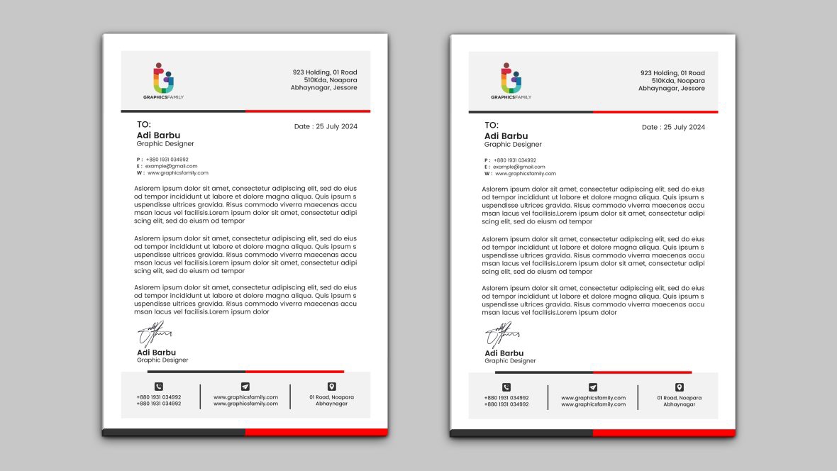 فایل طراحی سربرگ - Letterhead Template Design