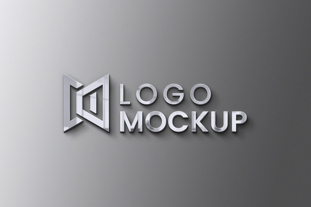 فایل موکاپ لوگو سه بعدی دیوار مدرن - Logo Mockup 3D Modern Wall