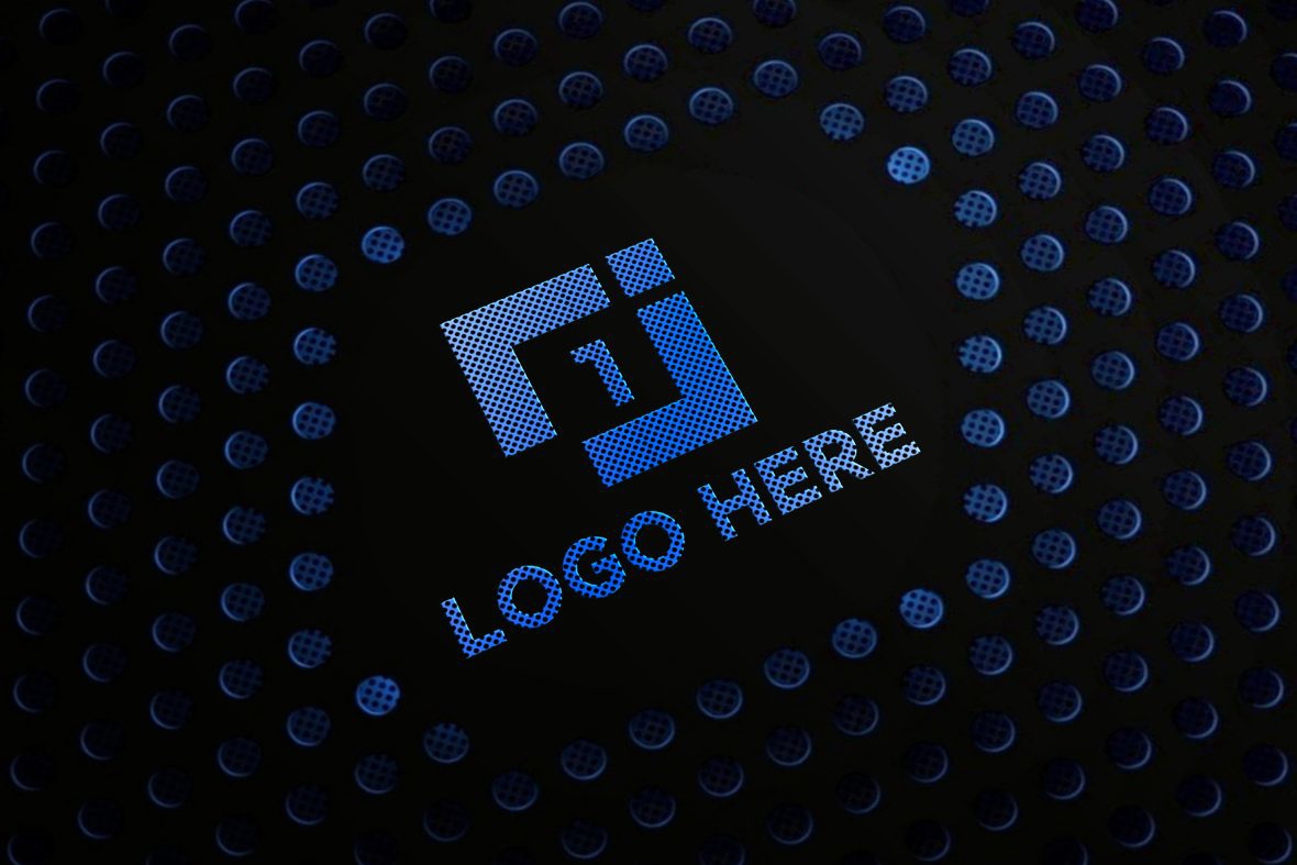 فایل موکاپ لوگو روی زمینه بافت تیره - Logo Mockup on Dark Texture Background