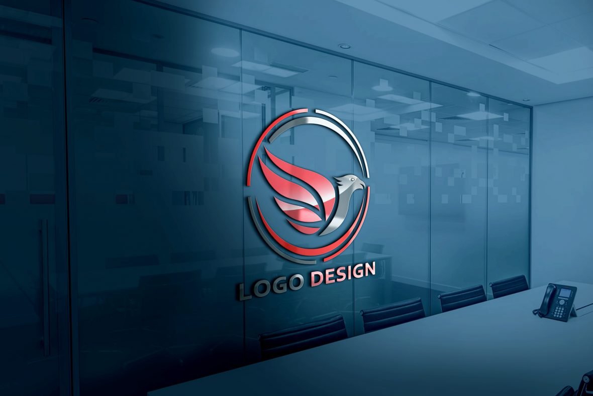 فایل قالب وب لوگو با طرح پرنده رنگی - Logo web template colored bird design