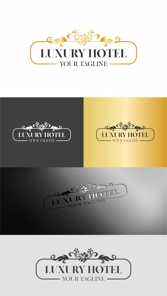 فایل طراحی لوگو هتل لوکس - Luxury Hotel Logo Design