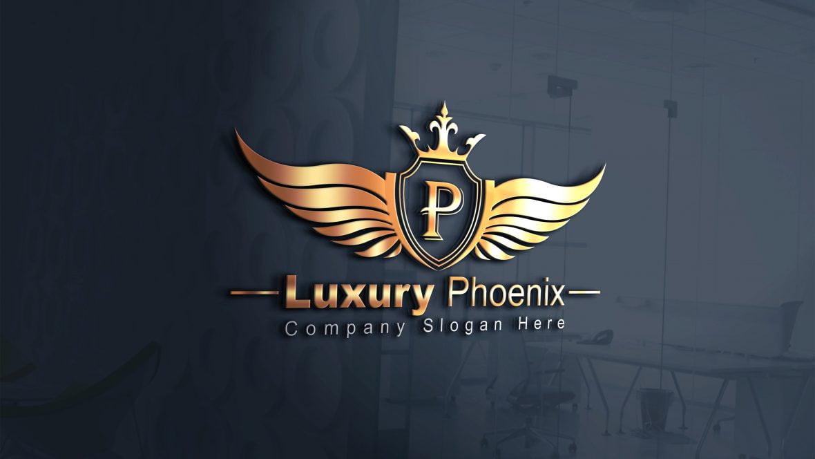 فایل طراحی لوگو لوکس فینیکس - Luxury Phoenix Logo Template Design