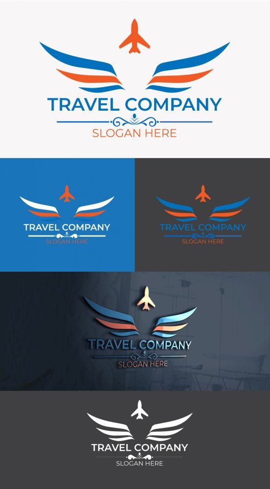 فایل الگوی طراحی لوگو مسافرتی لوکس - Luxury Travel Logo Design Template