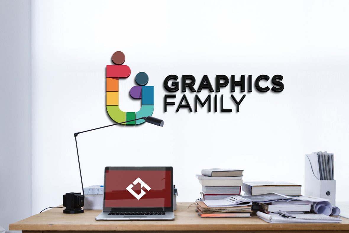 فایل موکاپ لوگو مک‌بوک آفیس - MacBook Office Logo Mockup