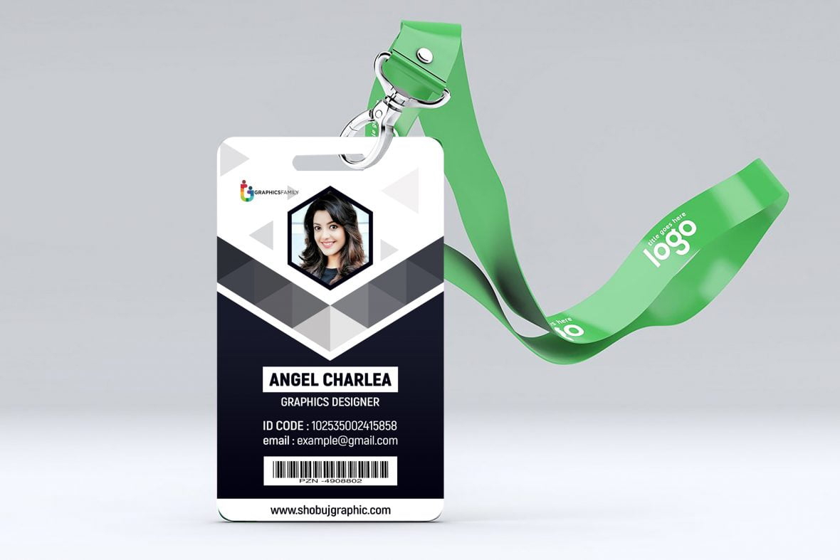 فایل الگوی طراحی کارت شناسایی انتزاعی مدرن - Modern Abstract Id Card Design Template