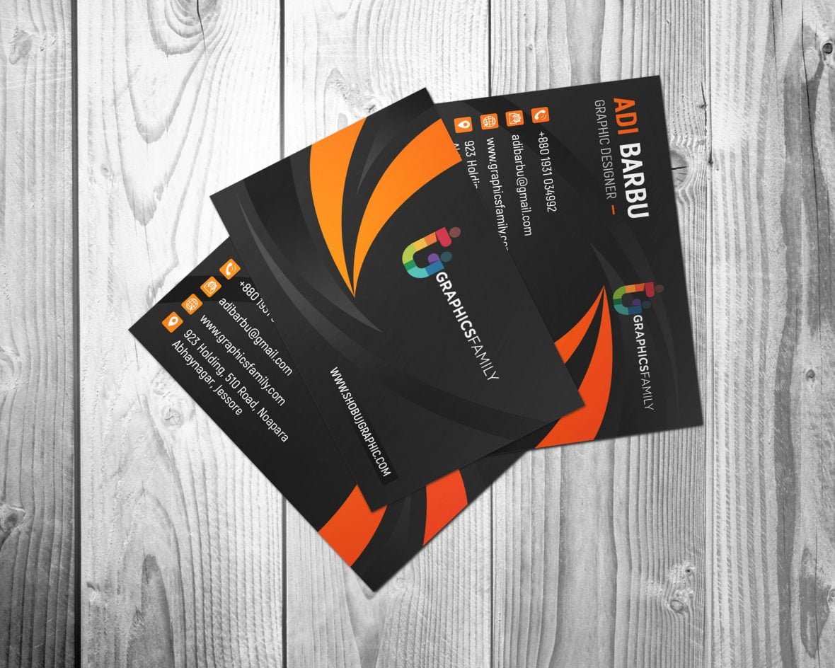 فایل الگوی طراحی کارت ویزیت مدرن و سیاه - Modern and Black Business Card Design Template