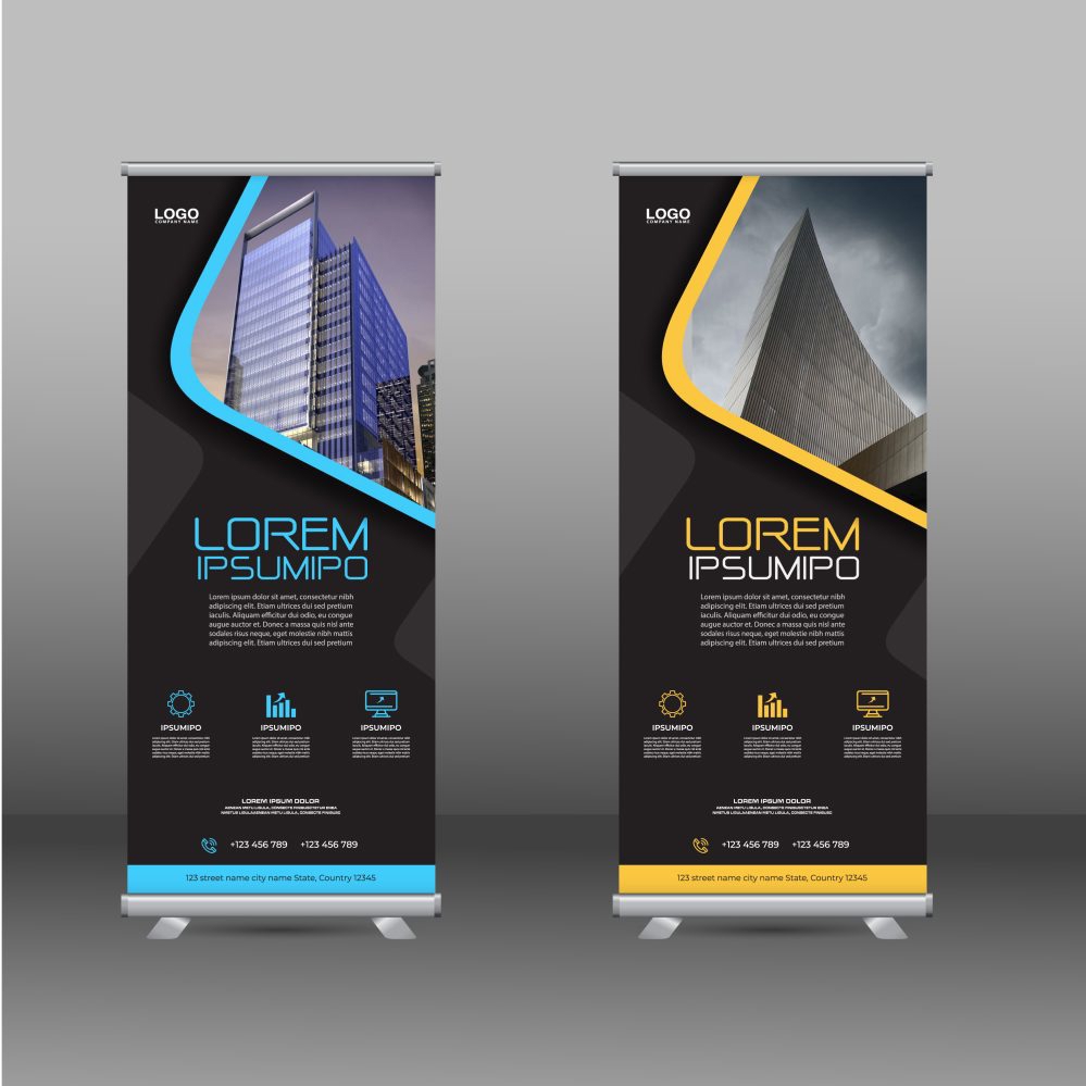 فایل قالب رول آپ مدرن کسب و کار - Modern business roll up template