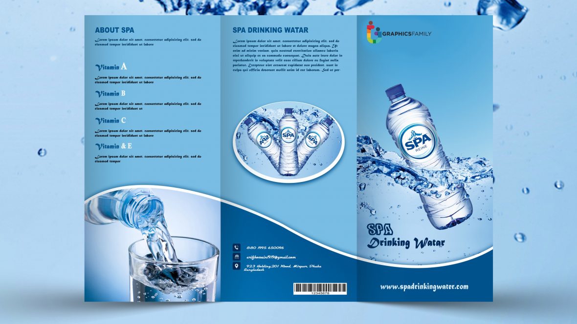 فایل بروشور سه لت مدرن تجاری با طرح الگو - Modern Business Tri-fold Brochure Design Template