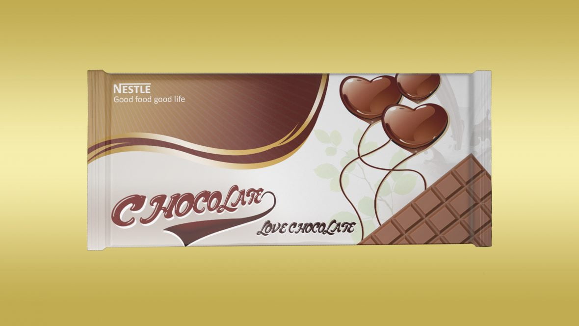 فایل الگوی طراحی بسته بندی شکلات مدرن - Modern Chocolate Packaging Design Template