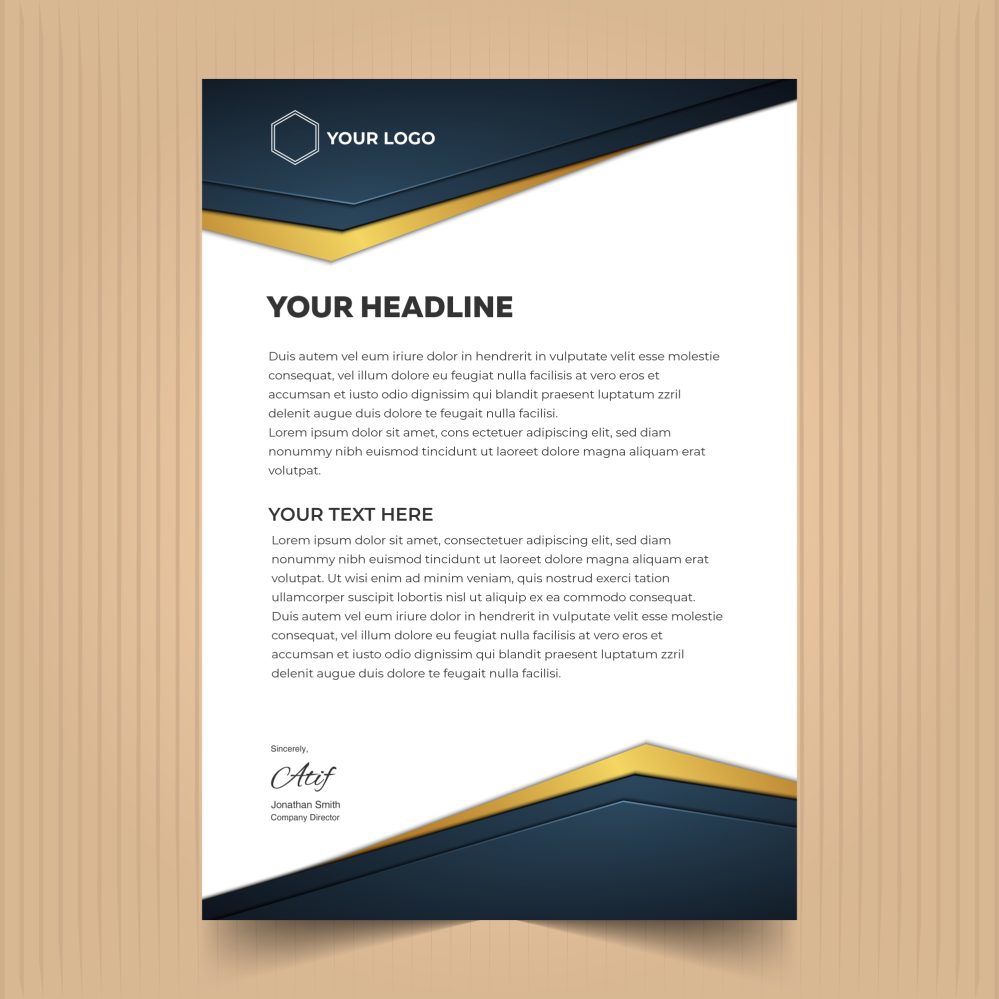 فایل قالب سربرگ شرکتی مدرن - Modern corporate letterhead template