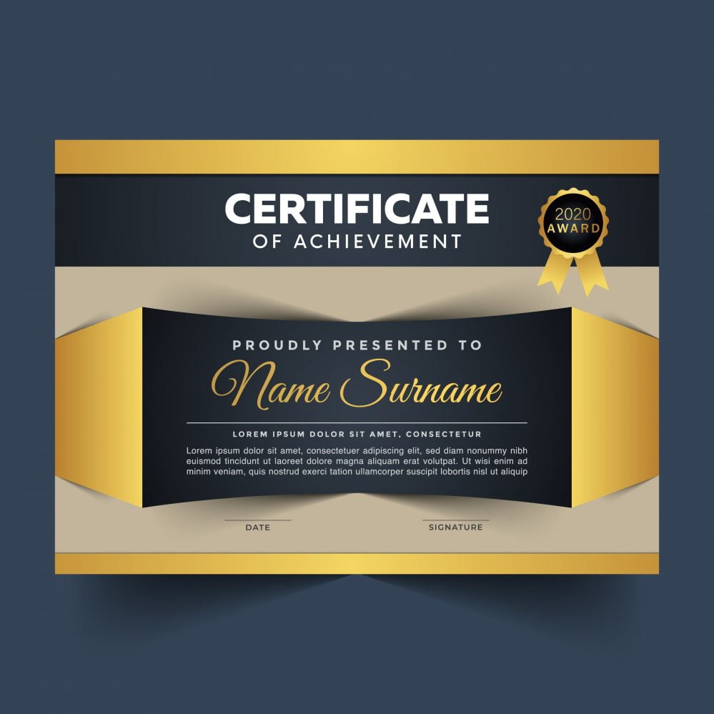 فایل الگوی گواهی چشم انداز مدرن قابل ویرایش - Modern Editable Landscape Certificate Template