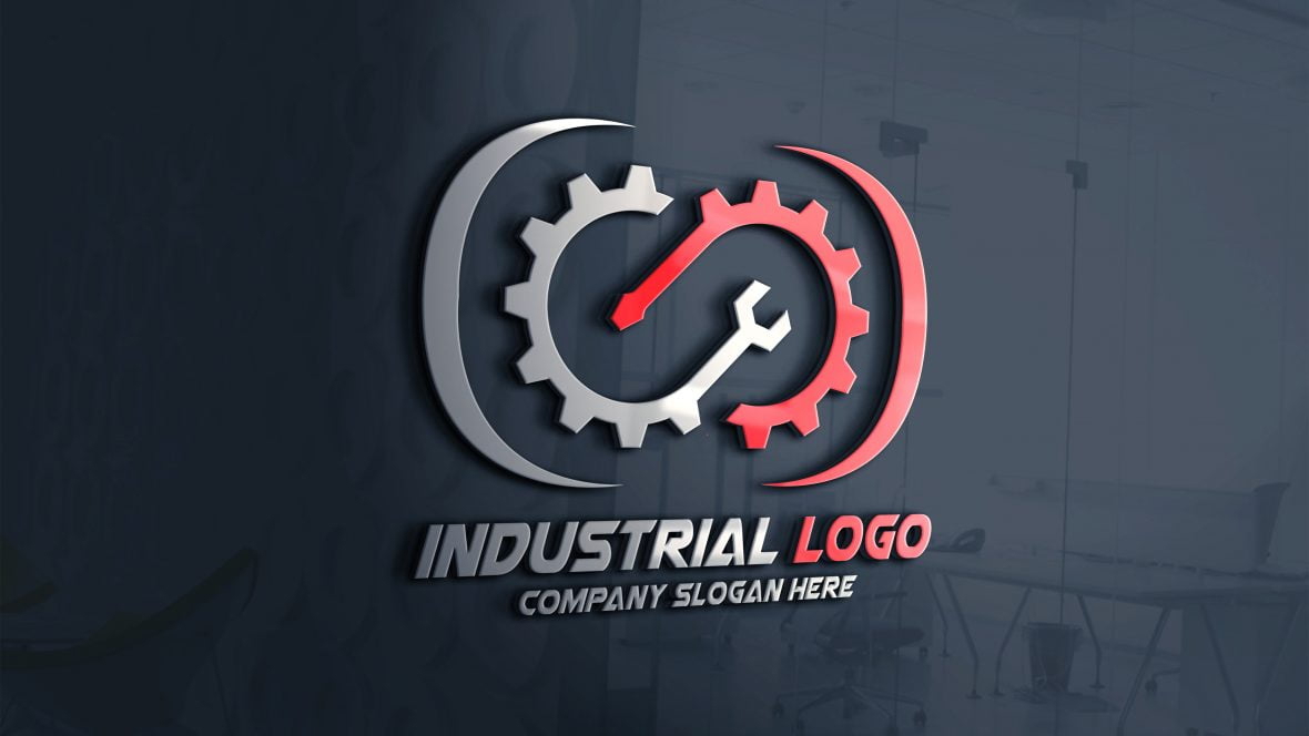 فایل الگوی طراحی لوگو صنعتی مدرن - Modern Industrial Logo Design Template
